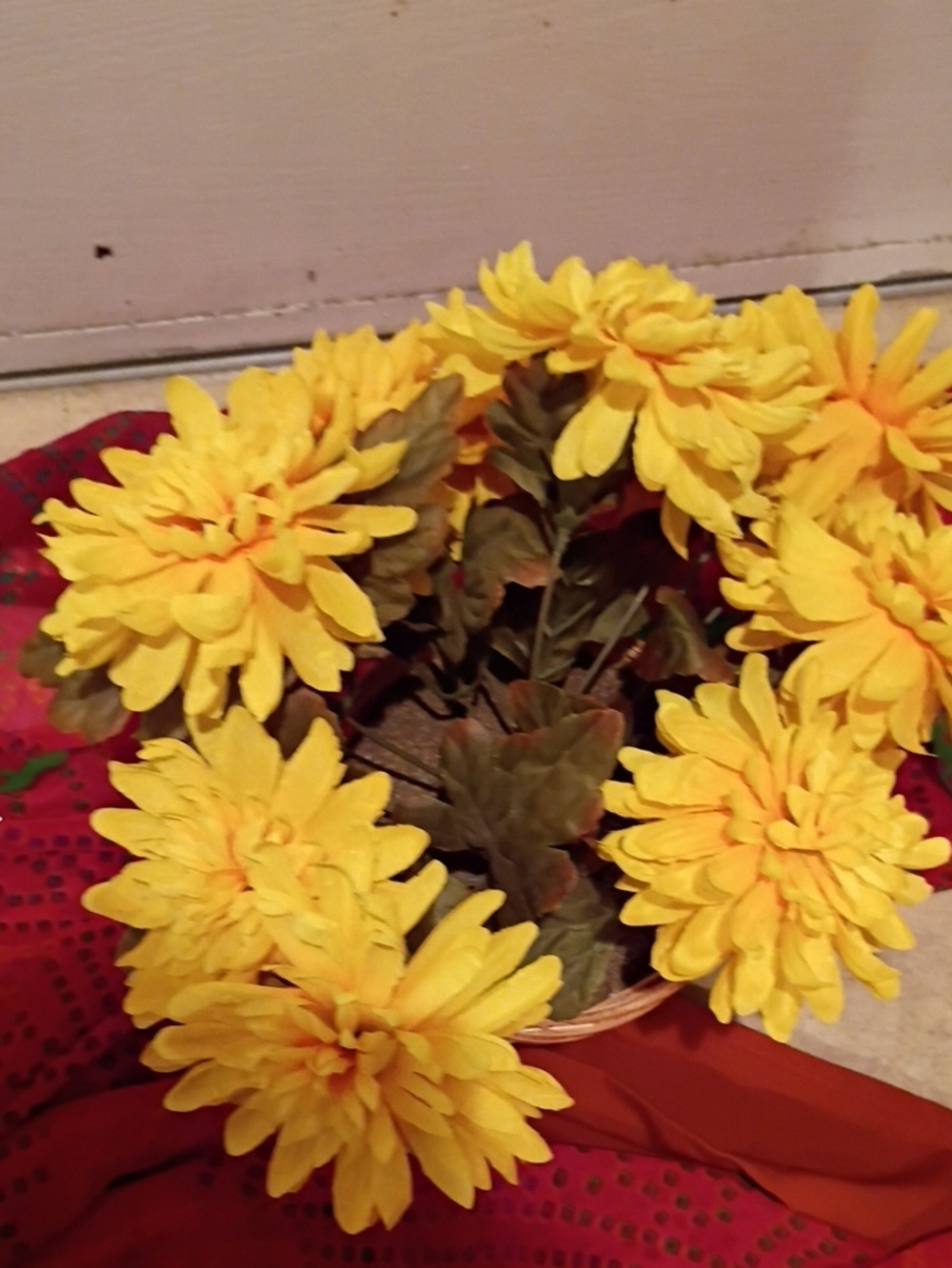 Yellow Faux Daisy Floral Arrangement by